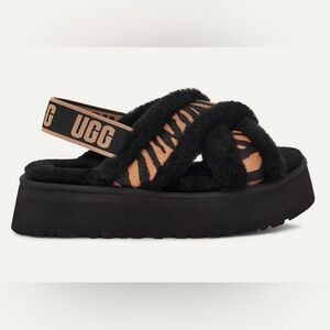 UGG Disco Cross Slide Tiger Print Size 7
